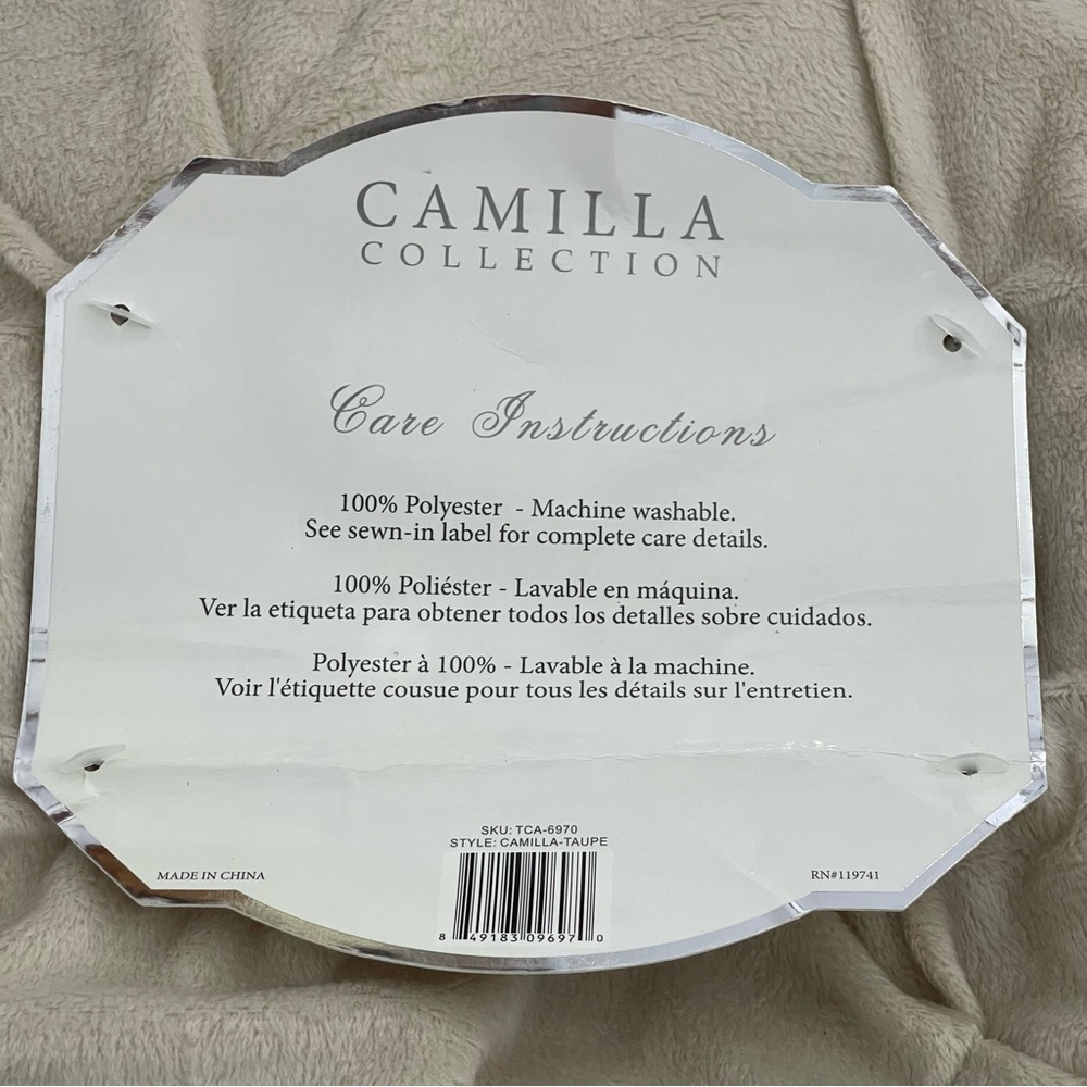 CAMILLA COLLECTION SUPER SOFT MINK THROW SIZE 50X60 - Picture 4 of 4